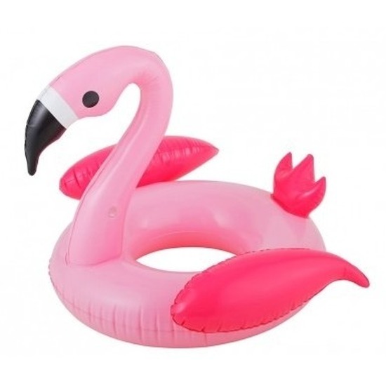 Opblaasdier flamingo zwemband/zwemring 61 cm waterspeelgoed