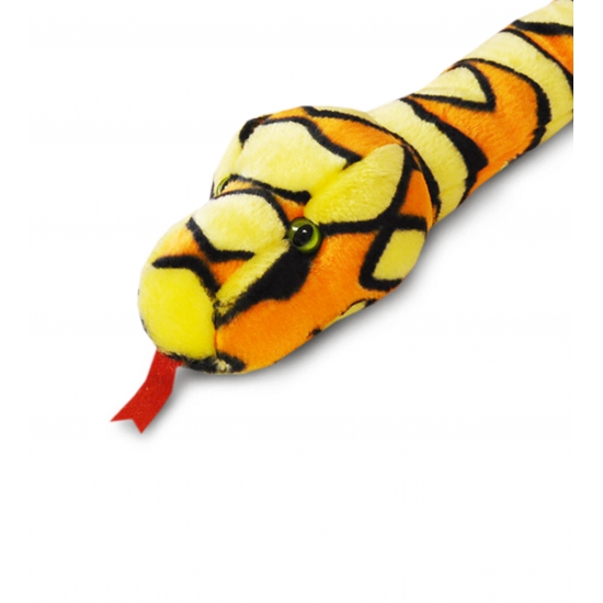 Oranje pluche slang 200 cm
