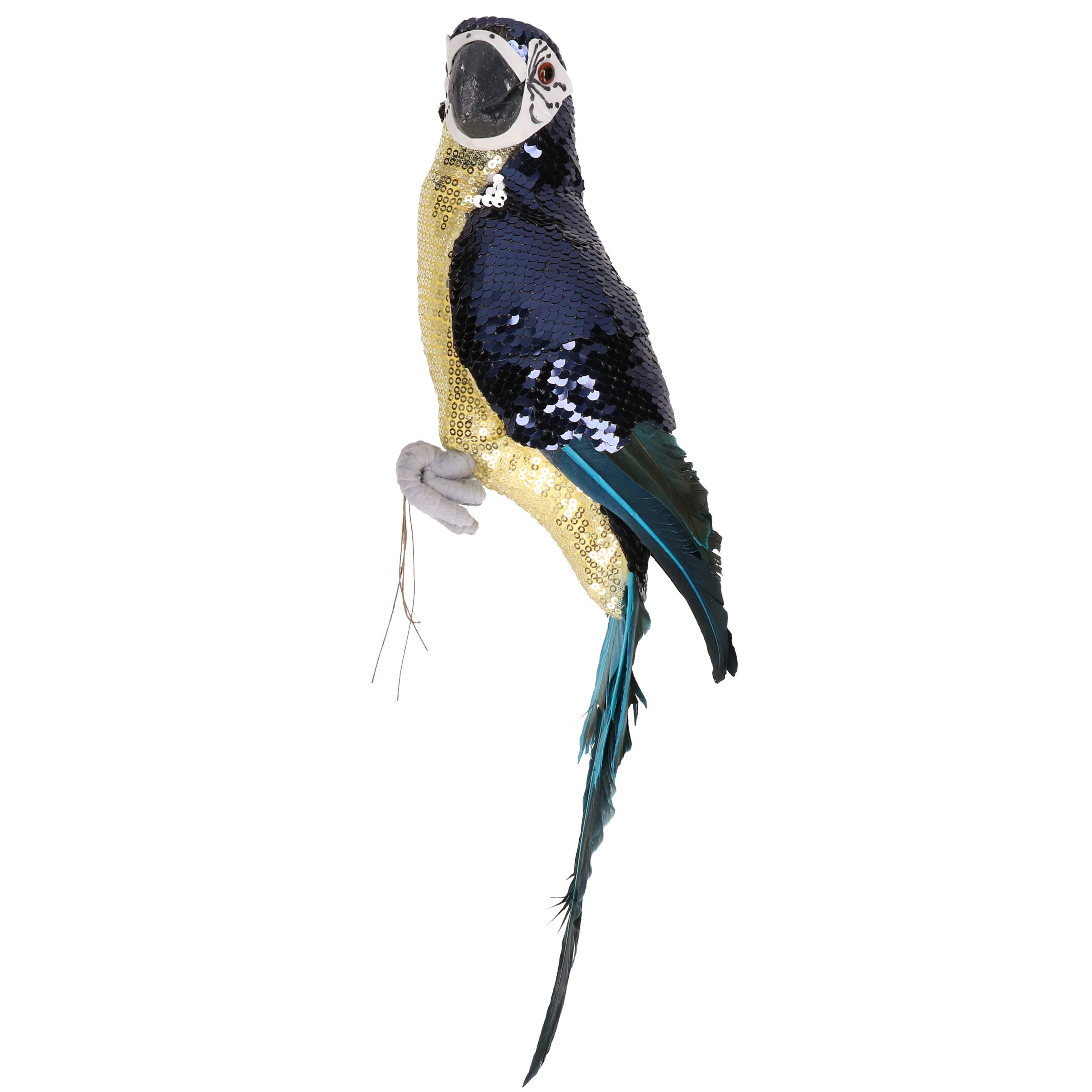 Paars woondecoratie beeld papegaai vogel 40 cm