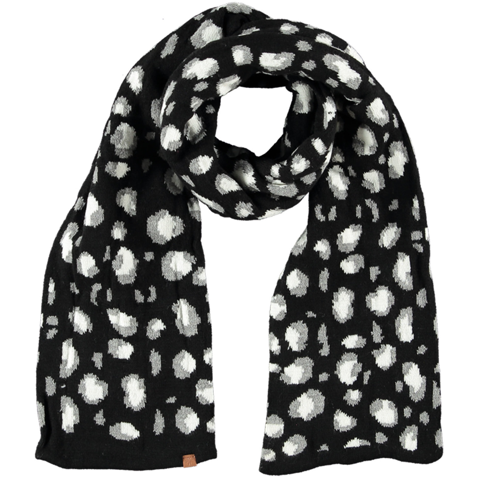 Panter/luipaard sjaal/shawl zwart/wit/grijs voor meisjes