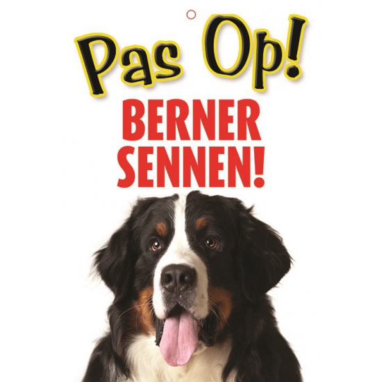 Afbeelding Pas op voor Berner Sennen bordje door Animals Giftshop