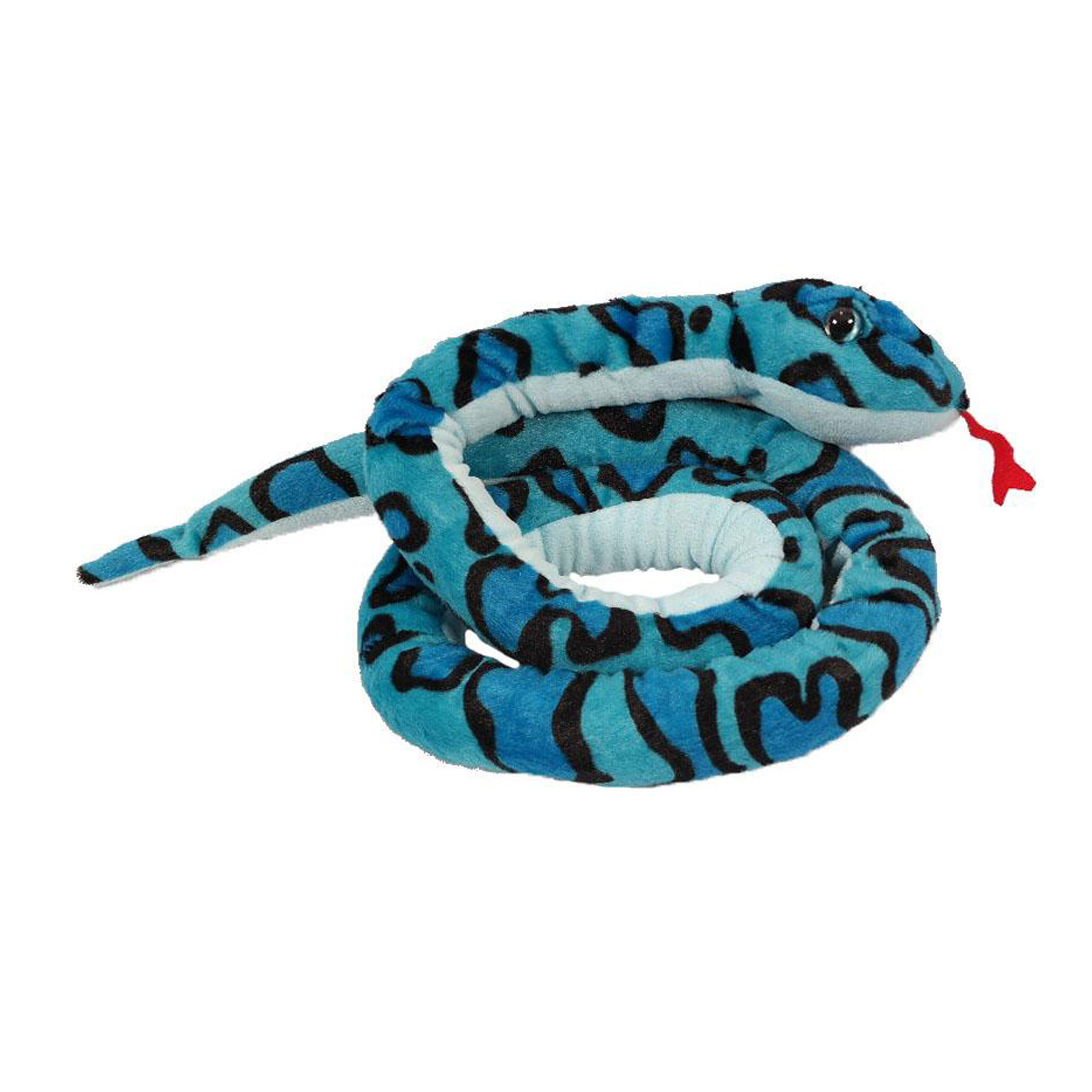 Pia Toys Knuffeldier Boomslang - zachte pluche stof - blauw - kwaliteit knuffels - 250 cm