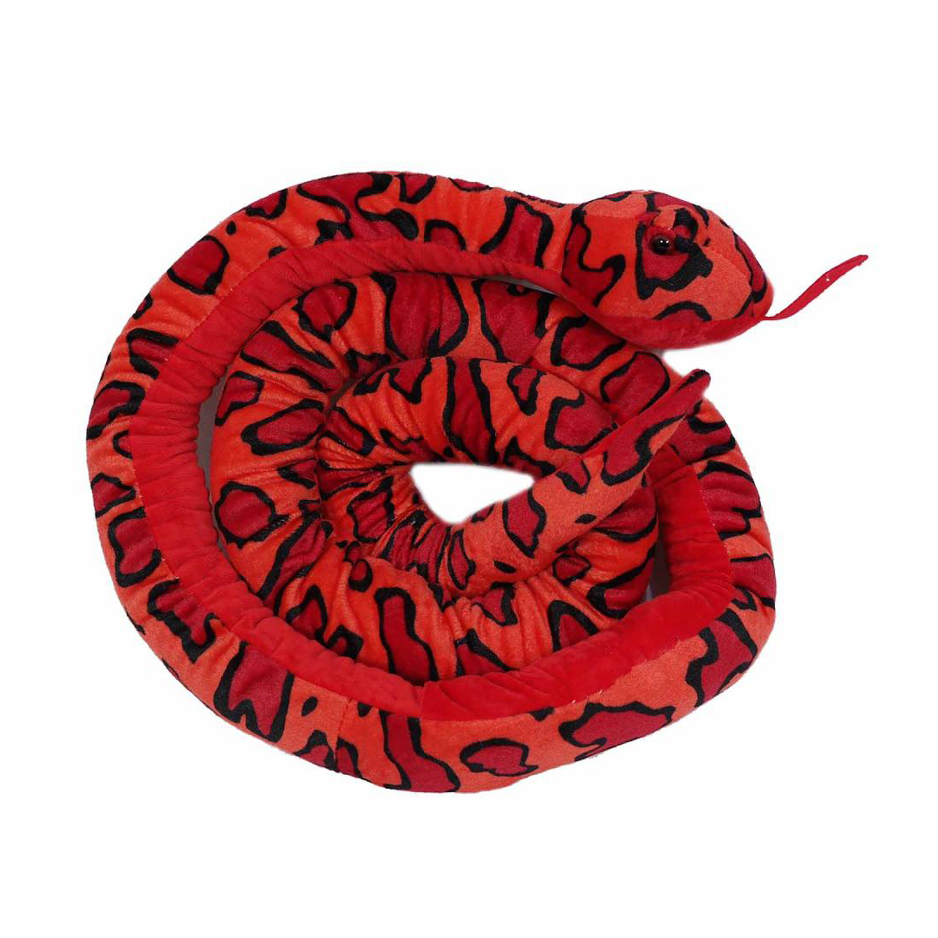Pia Toys Knuffeldier Boomslang - zachte pluche stof - rood - kwaliteit knuffels - 250 cm
