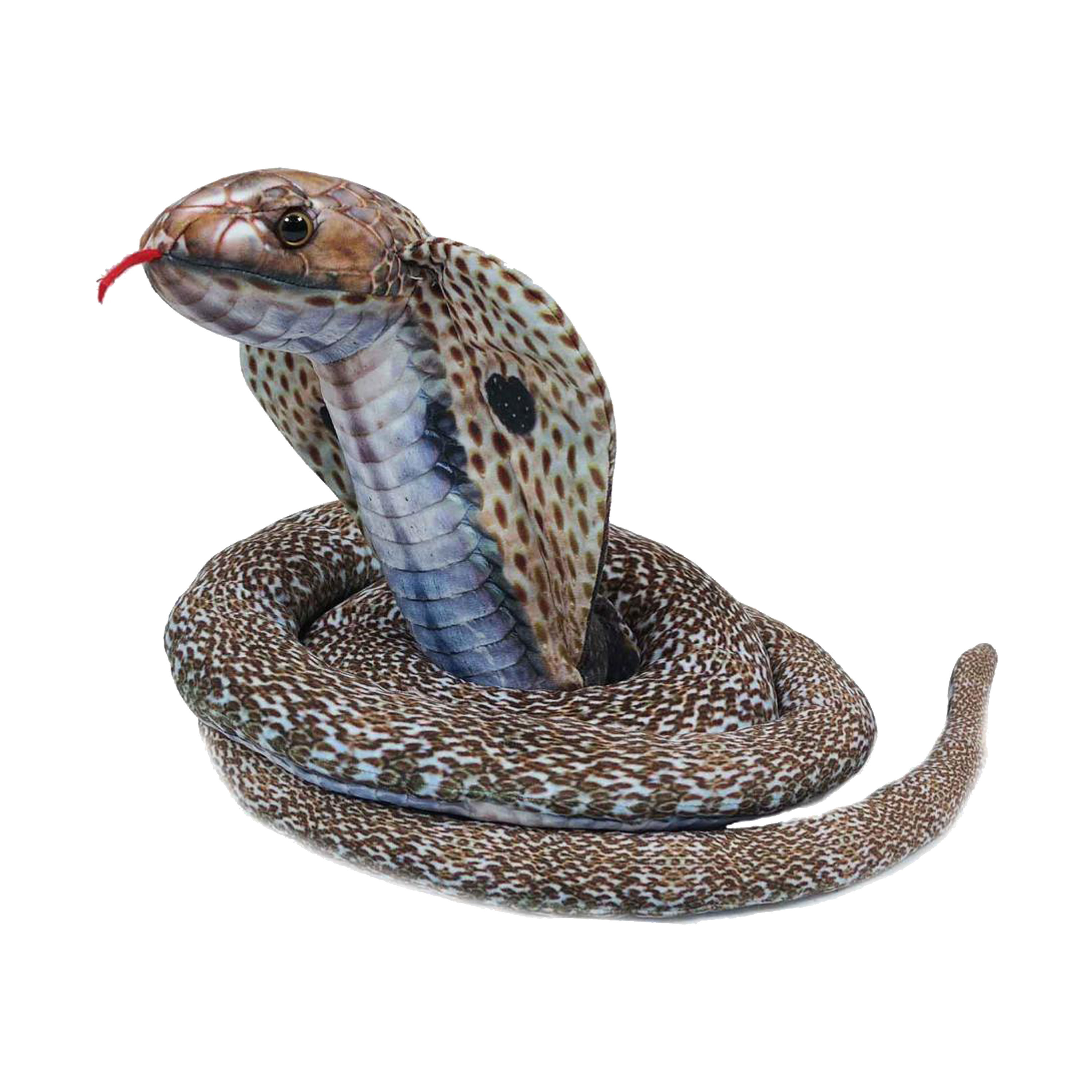Pia Toys Knuffeldier Cobra slang zachte pluche stof bruin kwaliteit knuffels 185 cm