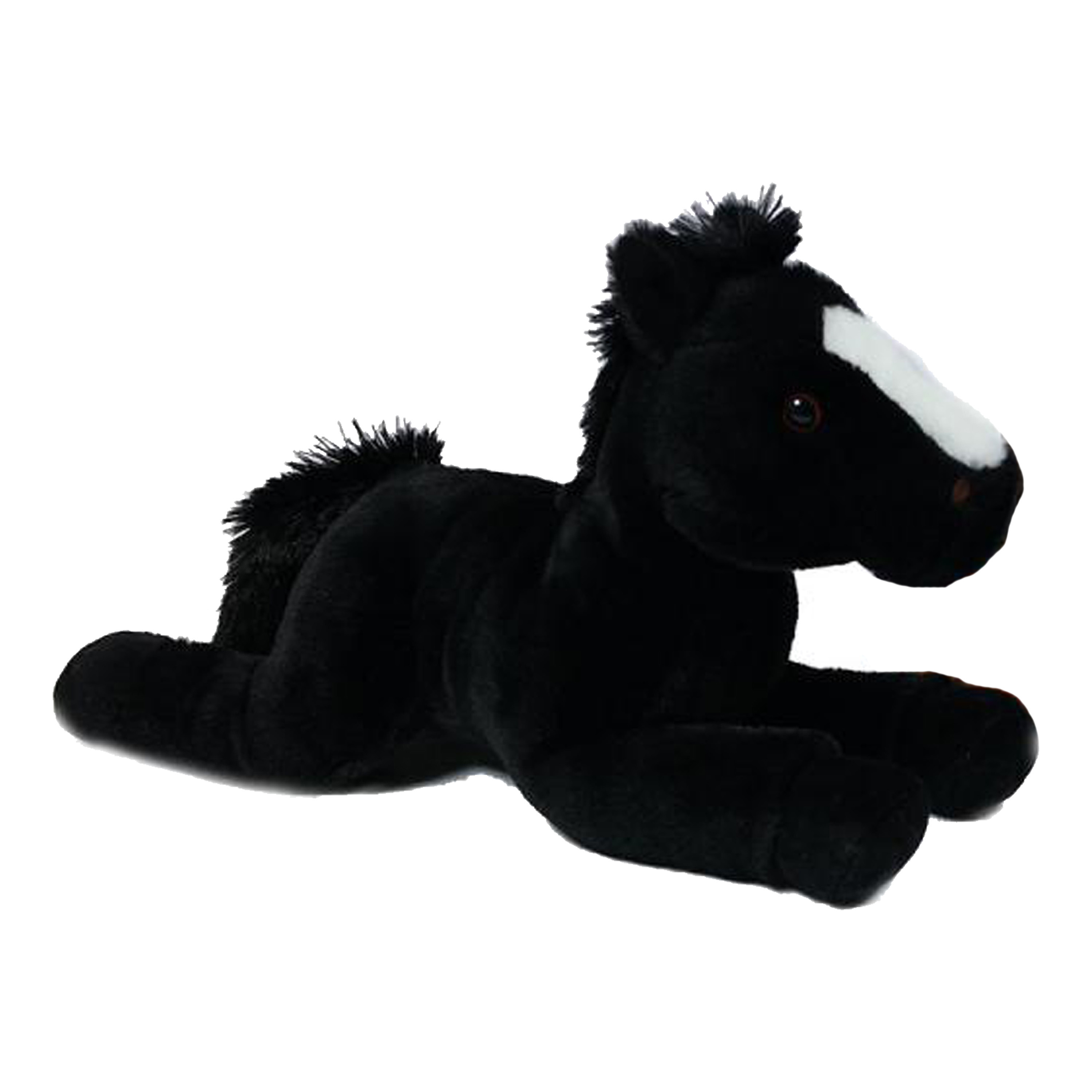 Pia Toys Knuffeldier Paard pluche stof premium kwaliteit knuffels zwart 35 cm