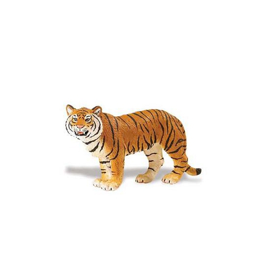 Plastic Bengaalse tijgerin bruin 14 cm