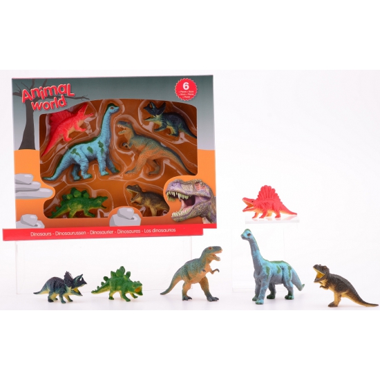 Plastic dinosaurussen 6 stuks