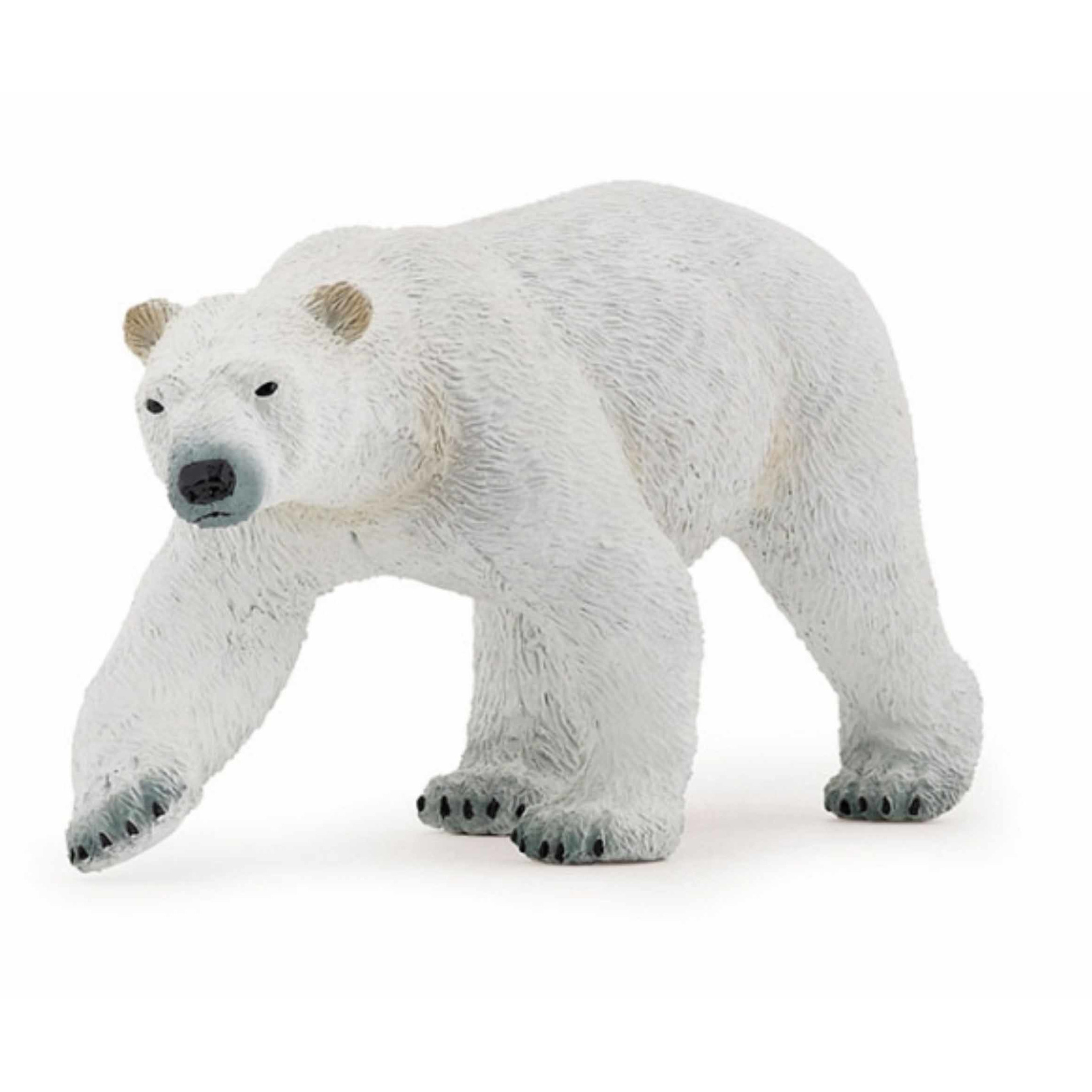 Plastic ijsbeer speeldiertje 14 cm
