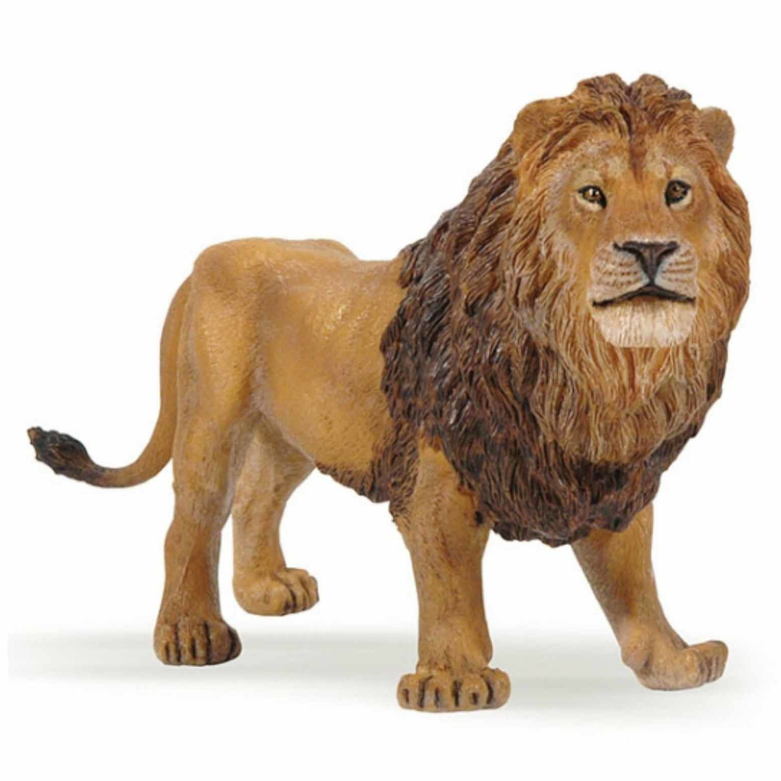 Plastic leeuw speeldiertje 14 cm