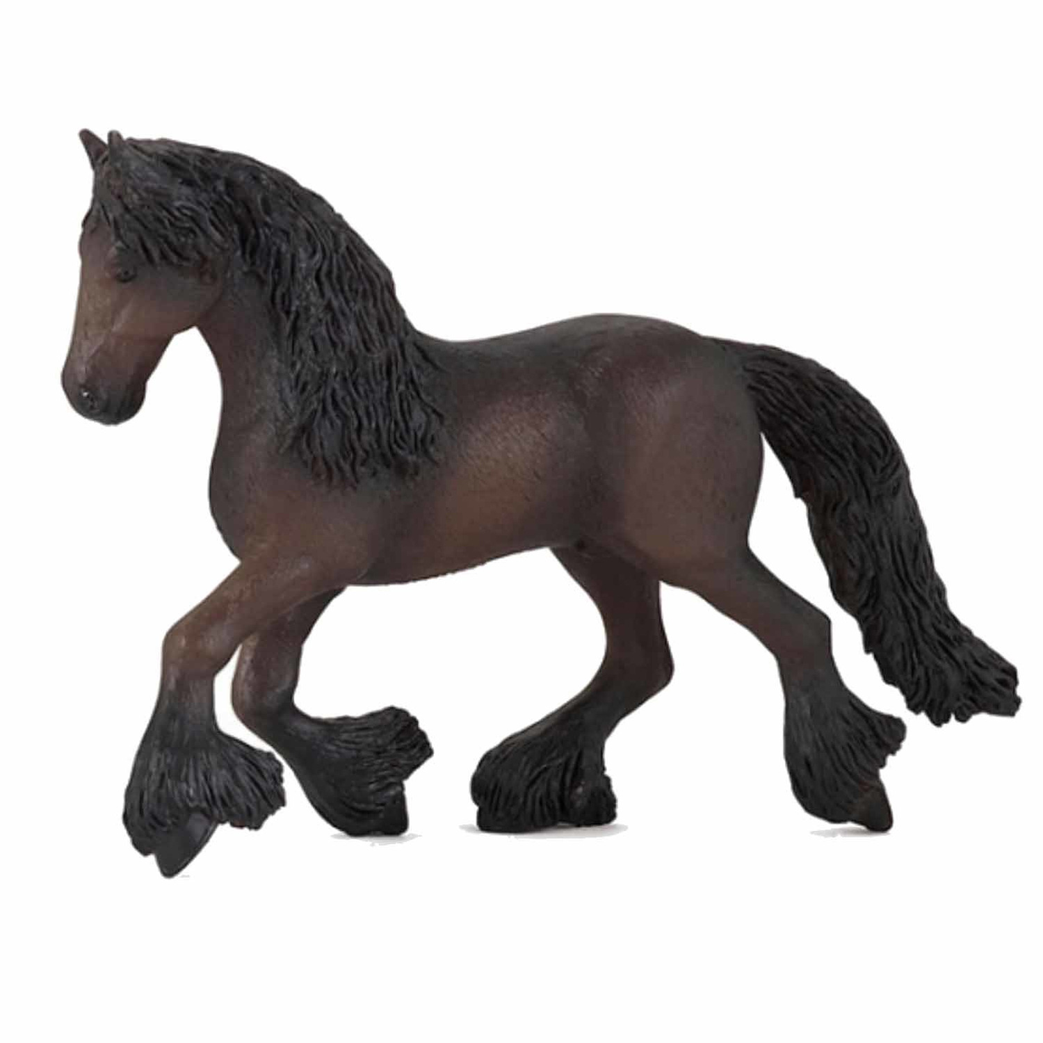 Plastic speeldiertje Fries paard 15,5 cm