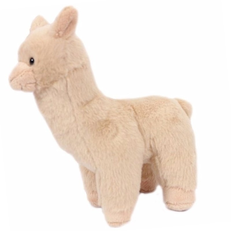 Pluche alpaca/lama knuffels beige 17 cm