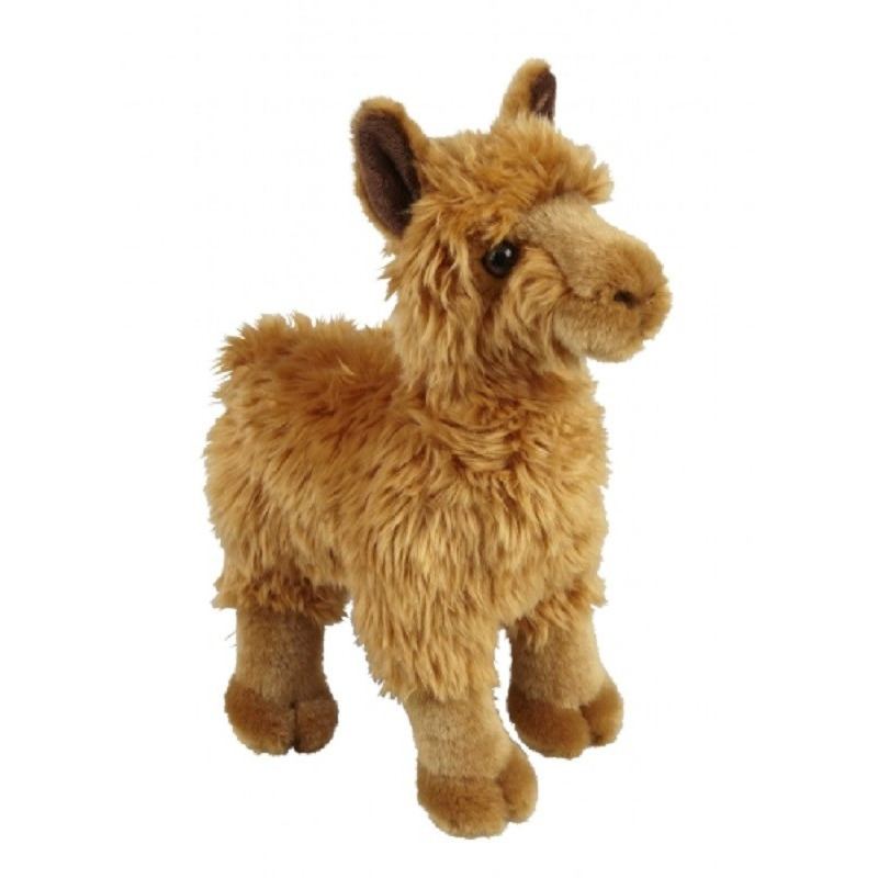 Pluche bruine alpaca/lama knuffel 28 cm knuffeldieren