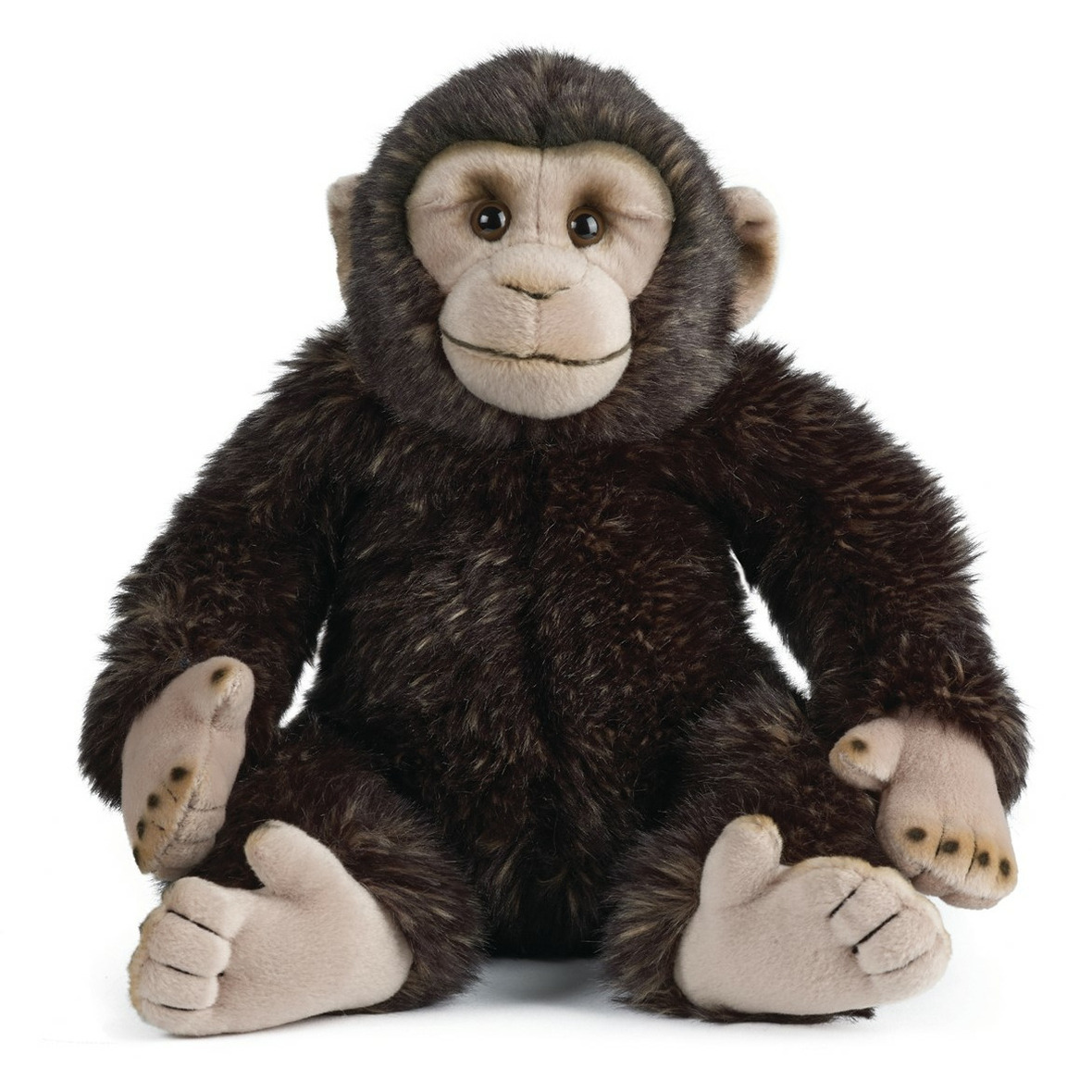 Pluche chimpansee aap/aapje bruin knuffel 30 cm knuffeldieren