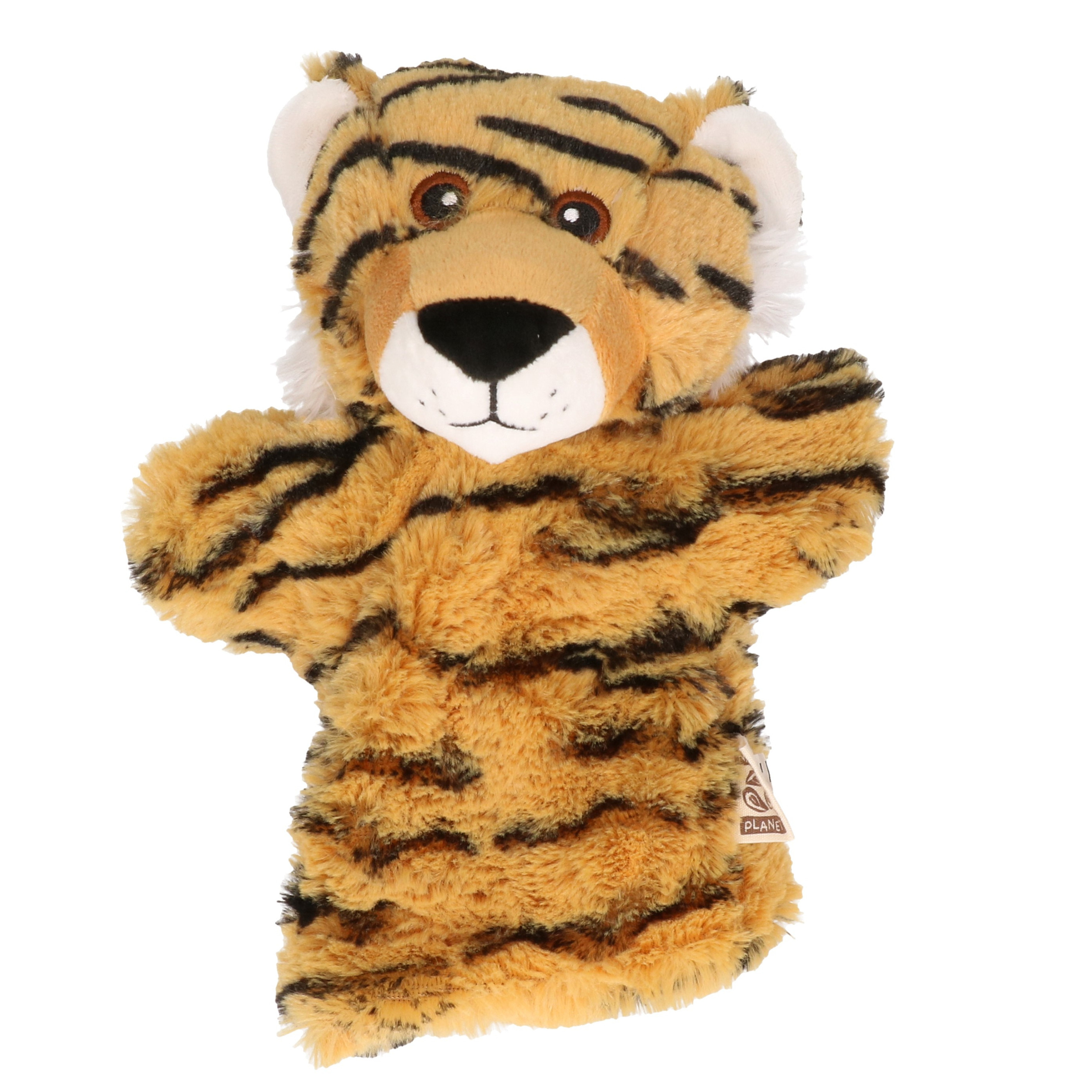 Pluche handpoppen tijger 22 cm
