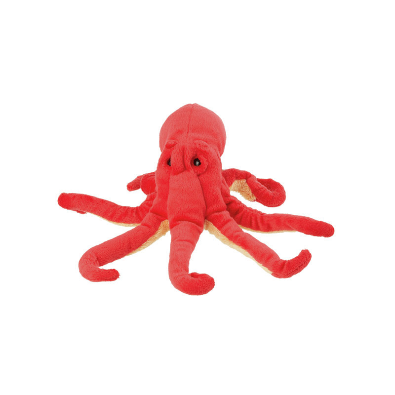 Pluche kleine rode octopus knuffel van 15 cm