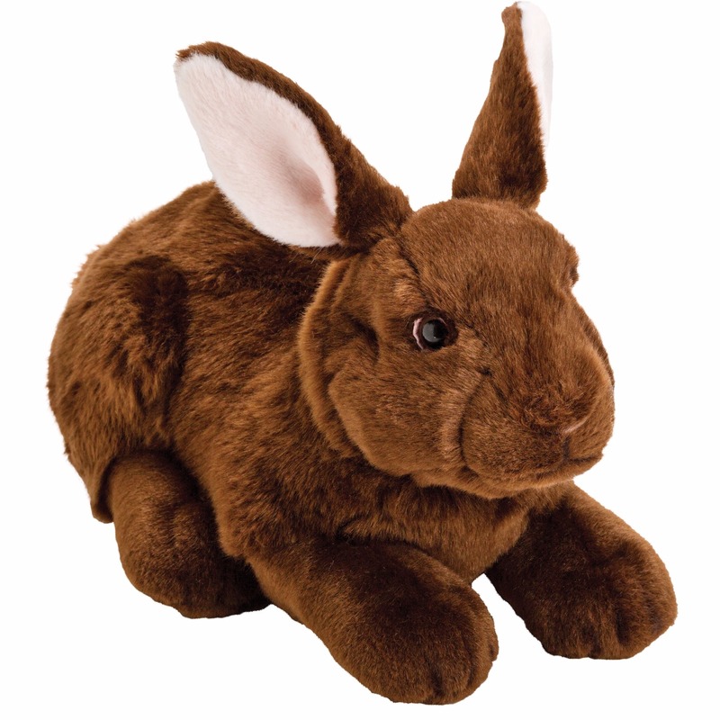 Pluche knuffel bruin konijntje/haasje 35 cm