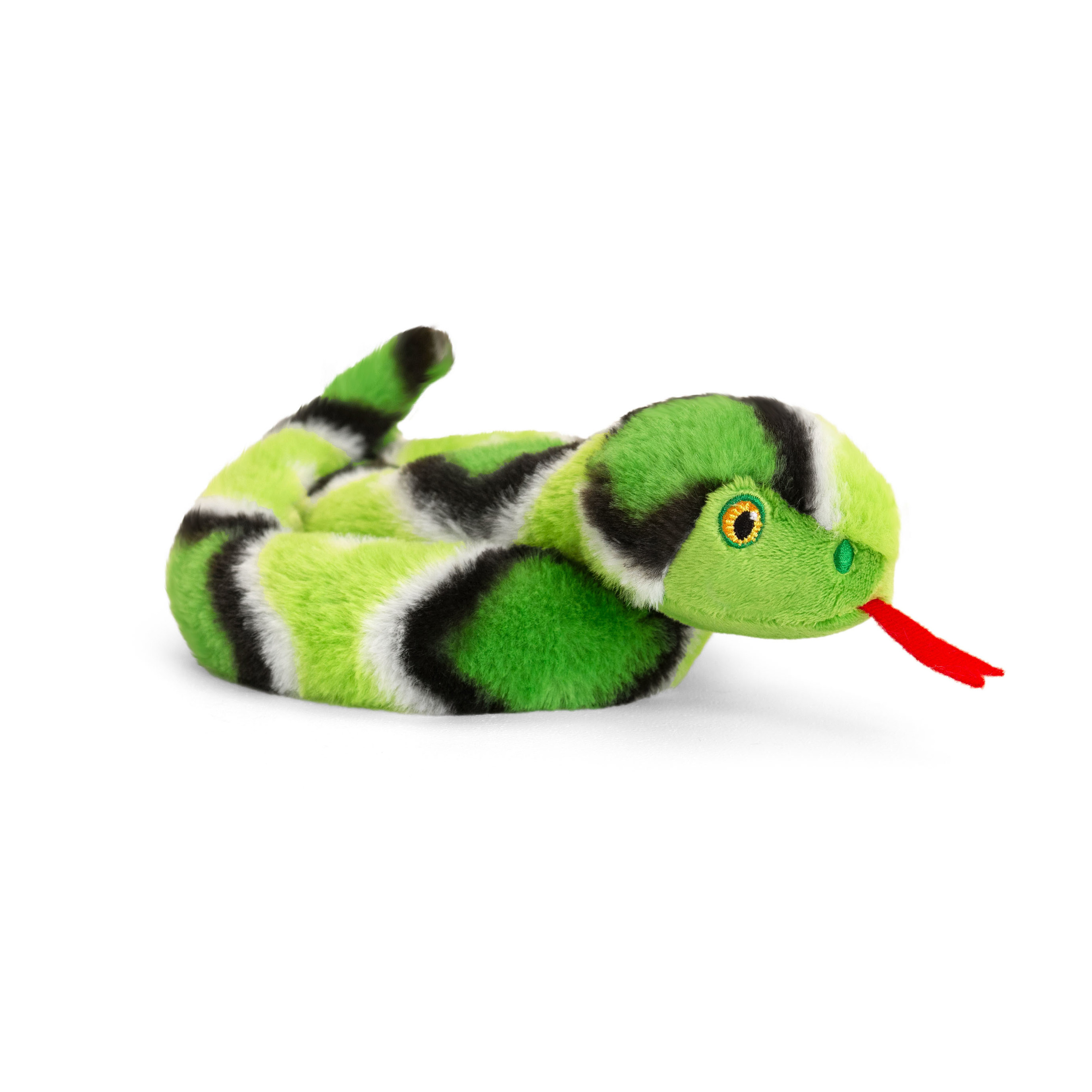 Pluche knuffel dier kleine opgerolde slang groen 65 cm