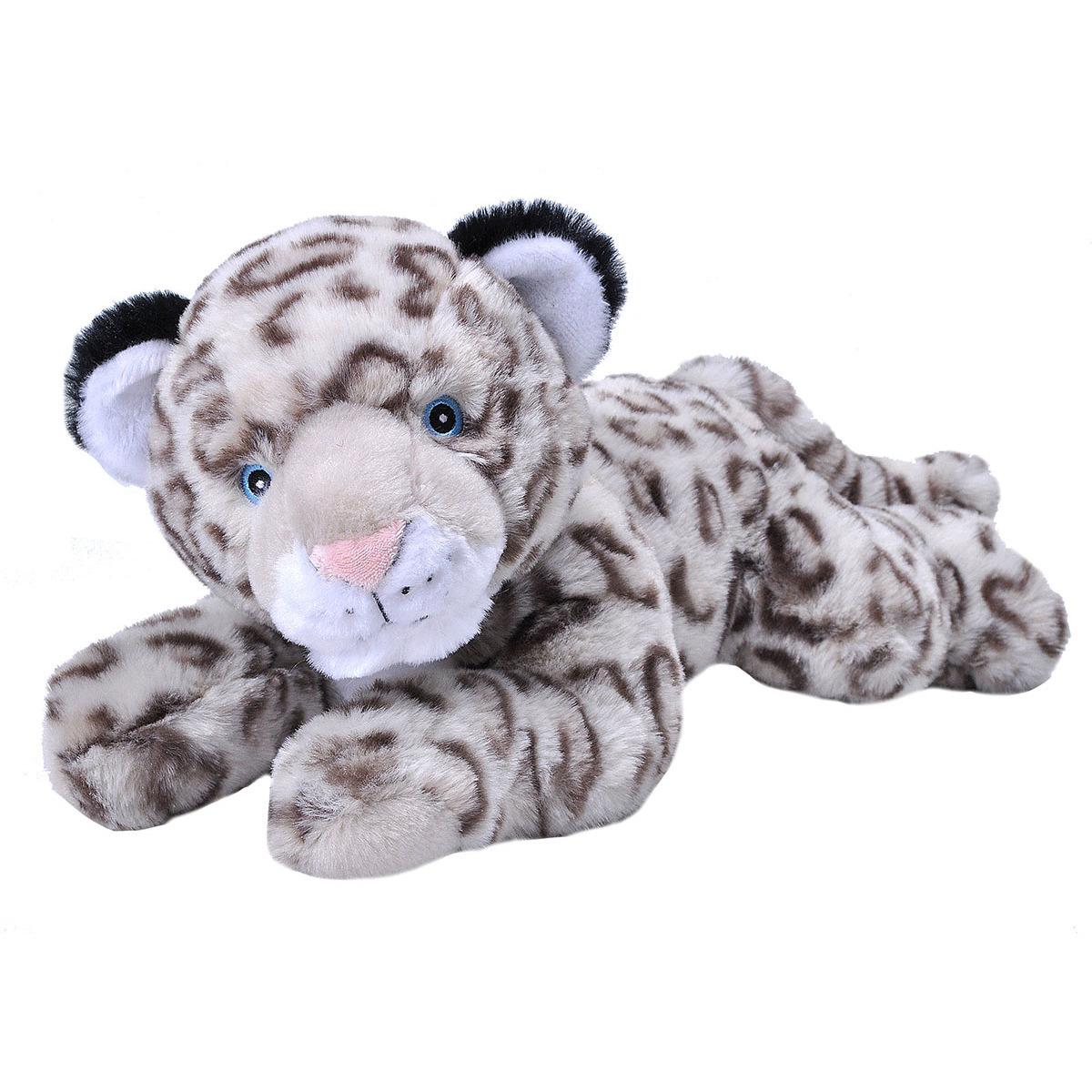Pluche knuffel dieren Eco-kins sneeuw luipaard/panter van 30 cm