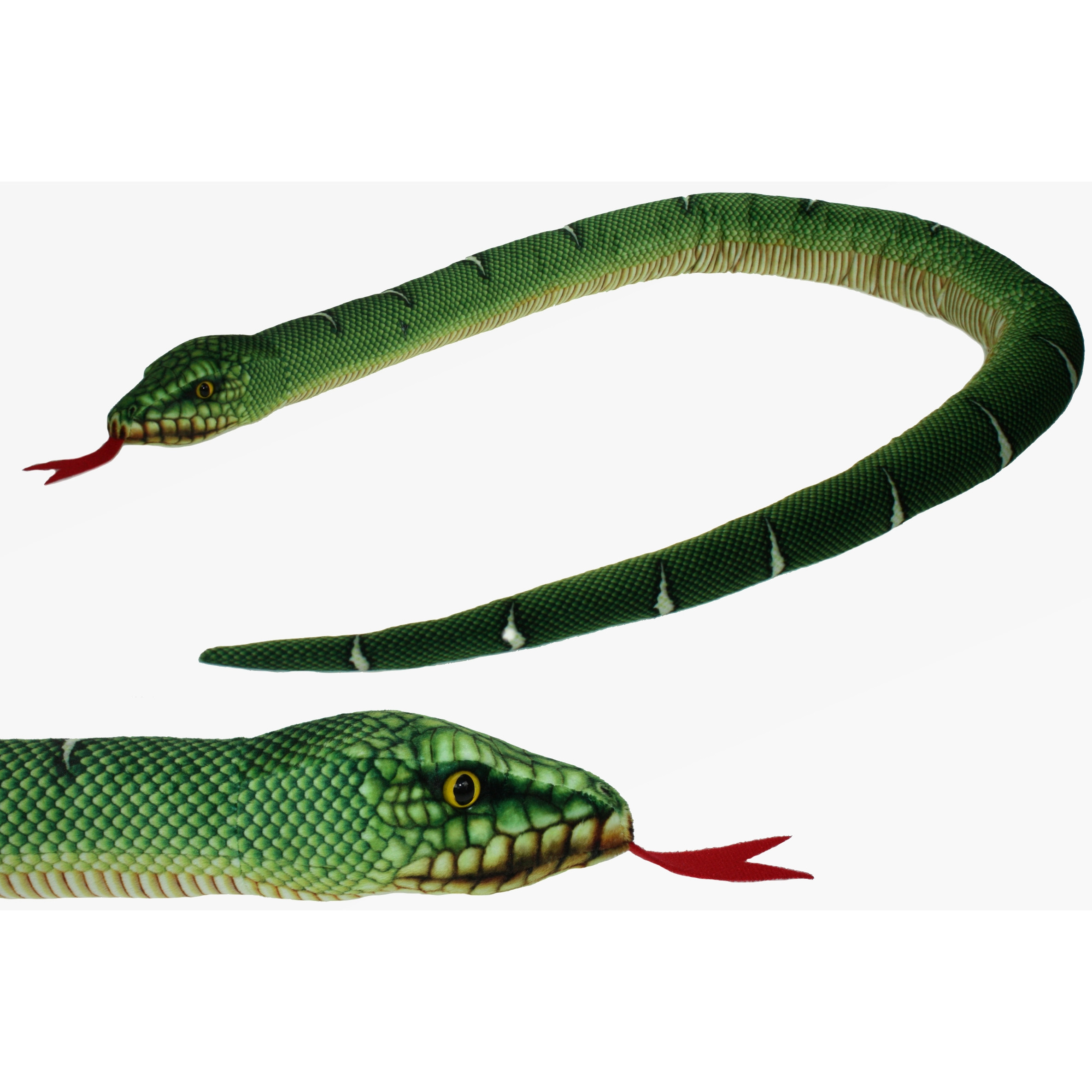 Pluche knuffel dieren groene boom python slang van 150 cm