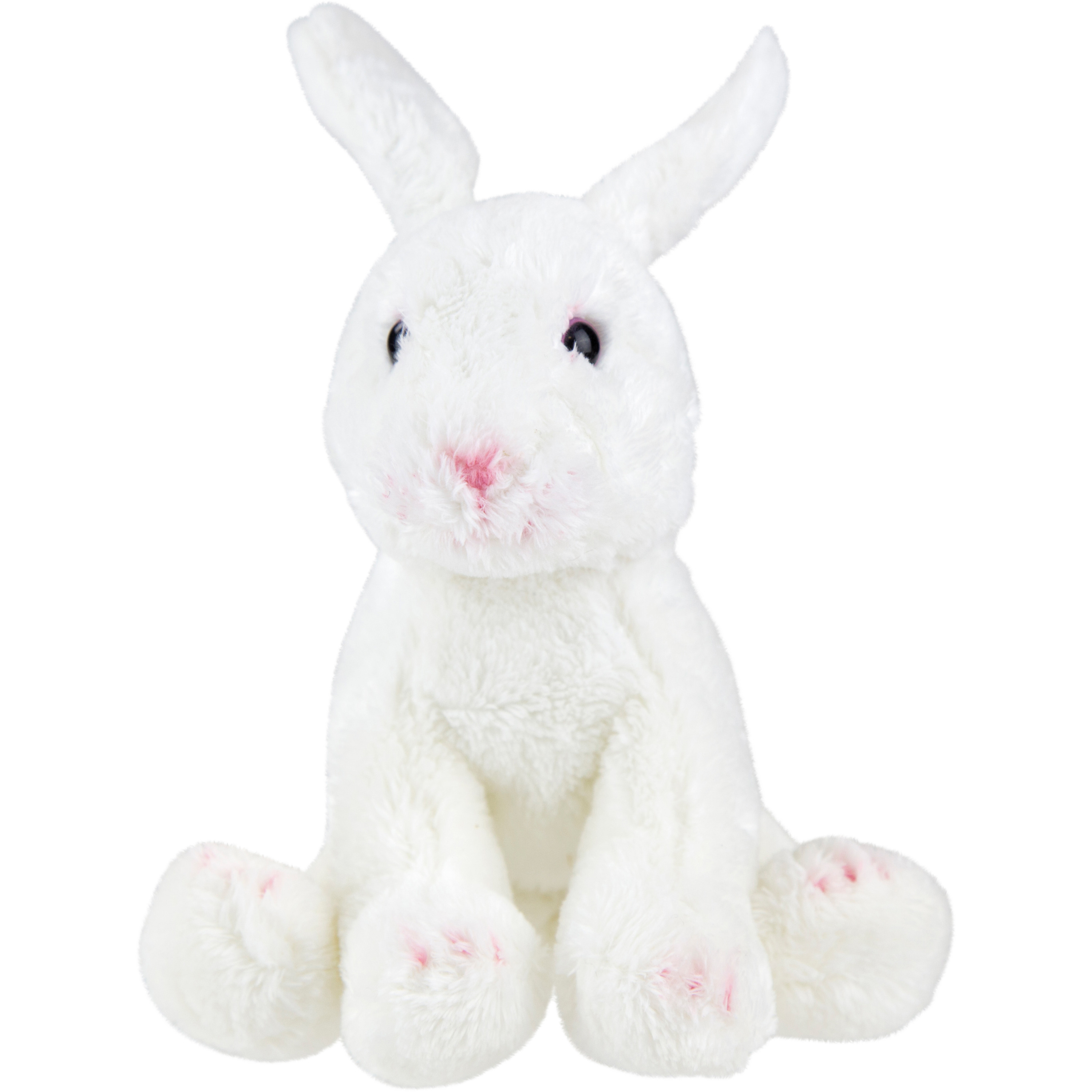Pluche knuffel dieren zittend wit konijn 15 cm