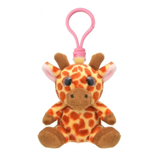 Pluche knuffel giraf sleutelhanger 9 cm