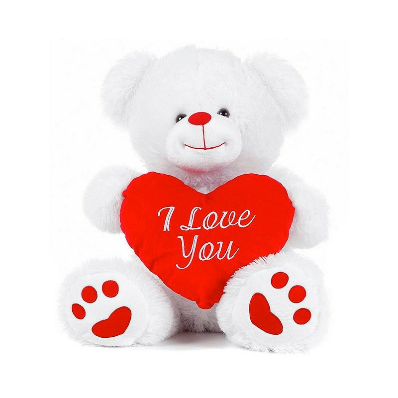 Afbeelding Pluche knuffel Valentijn I Love You beertje 20 cm door Animals Giftshop