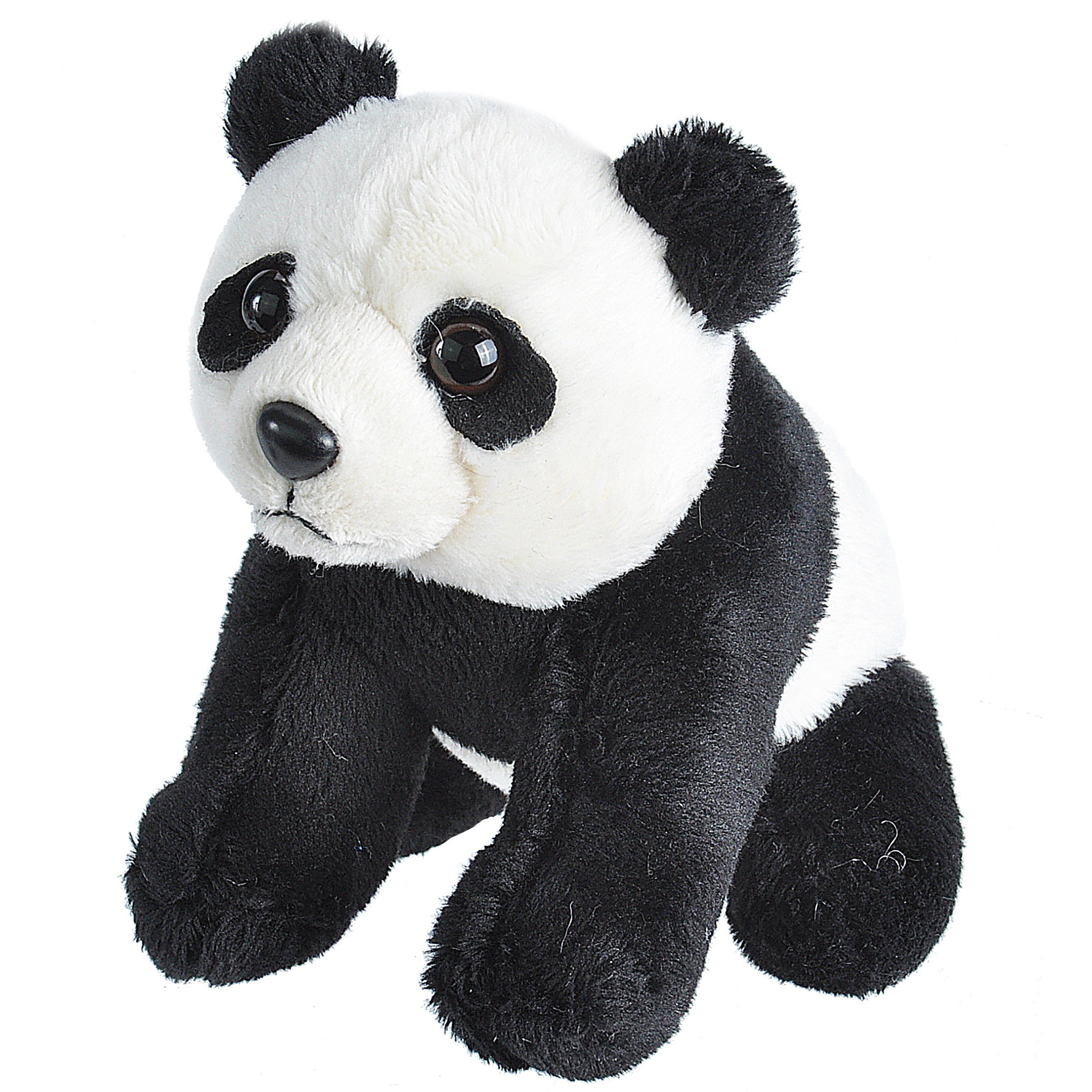 Pluche knuffel Zwart-witte Panda van 13 cm