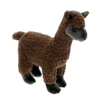 Pluche knuffeltje alpaca bruin 23 cm