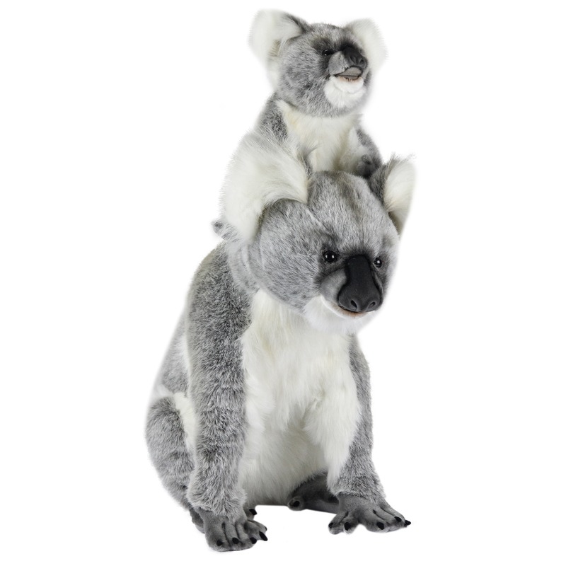 Pluche koala mama met baby 60 cm