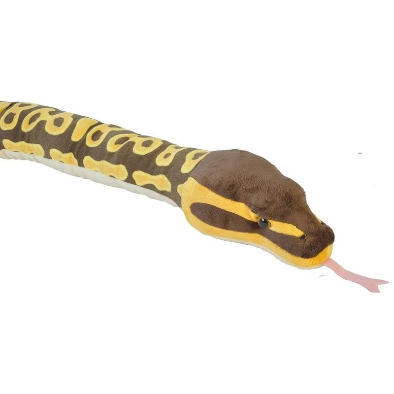 Pluche koningspython slang dierenknuffel 137 cm