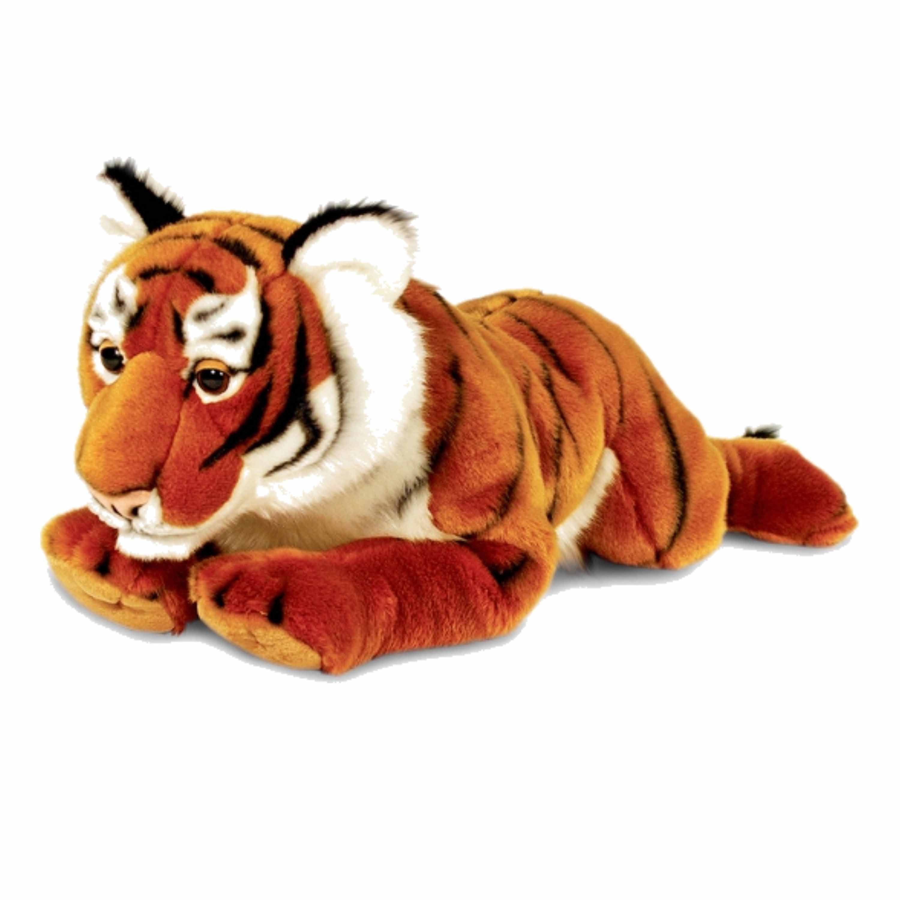 Pluche liggende tijger 100 cm