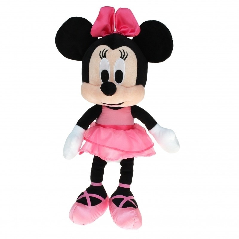 Pluche Minnie Mouse ballerina met roze jurk 40 cm