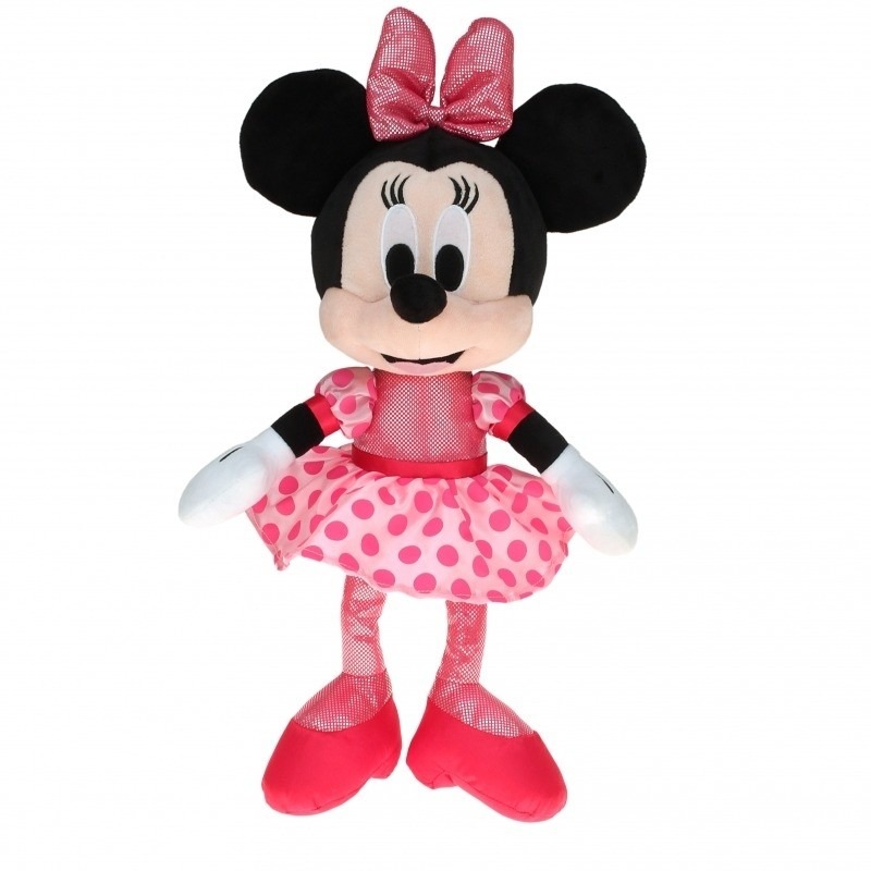 Pluche Minnie Mouse ballerina met stippen jurk 40 cm