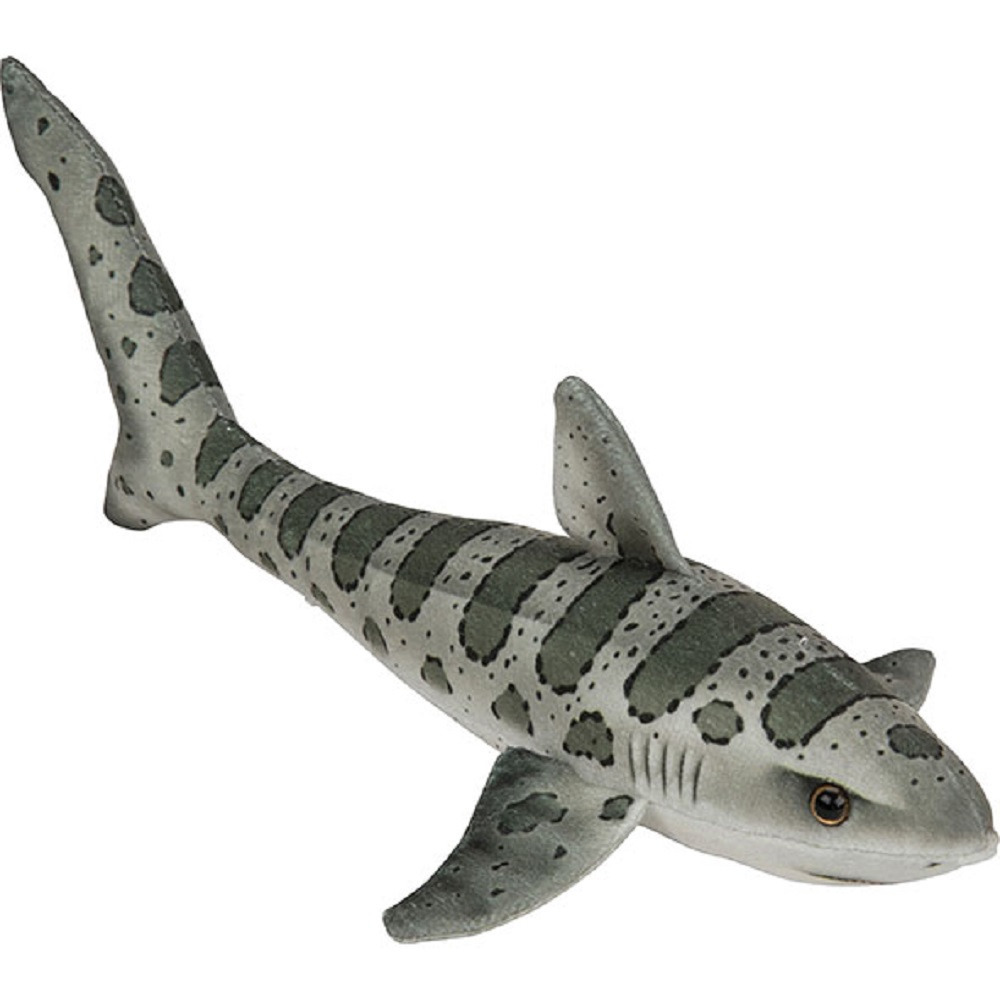 Pluche realistic luipaard haai knuffel van 30 cm