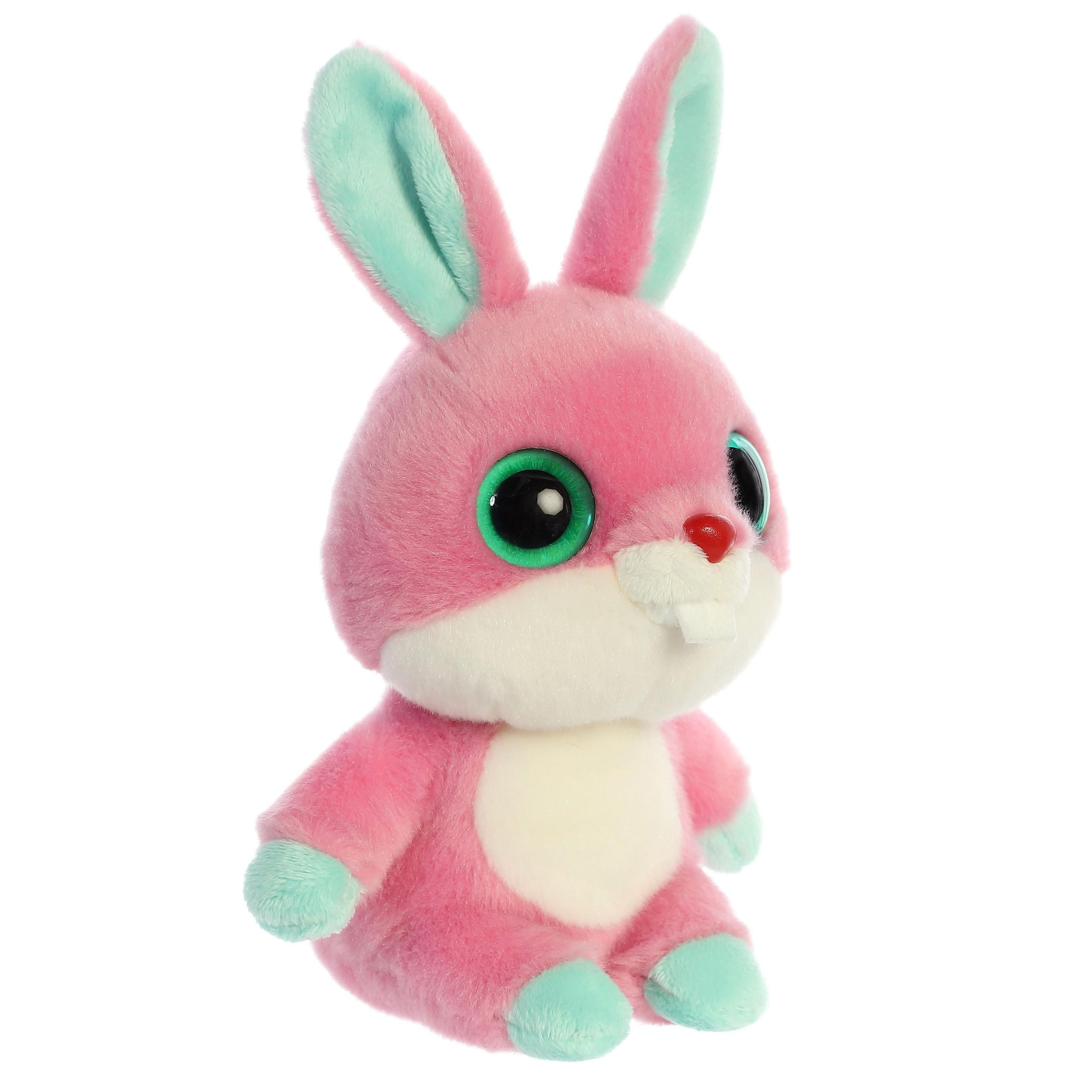 Pluche roze konijn knuffel 20 cm