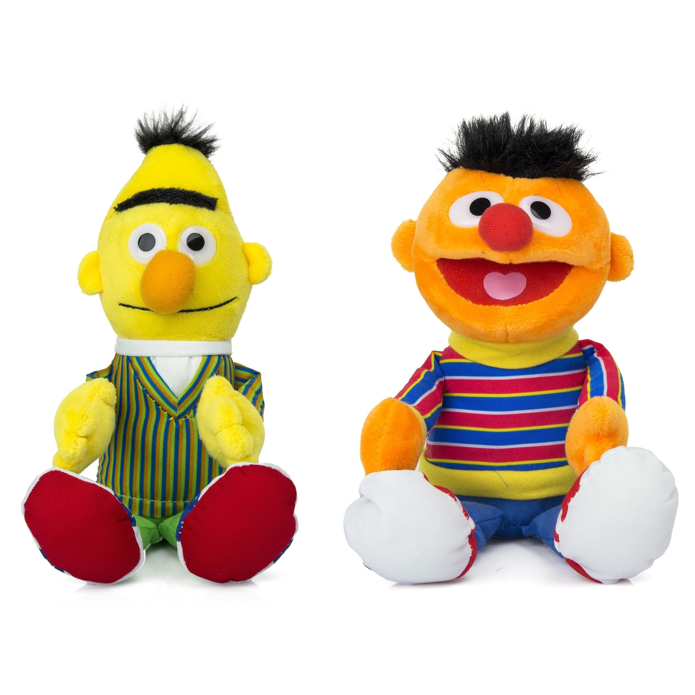 Pluche Sesamstraat Bert en Ernie knuffelpoppen 25 cm speelgoed