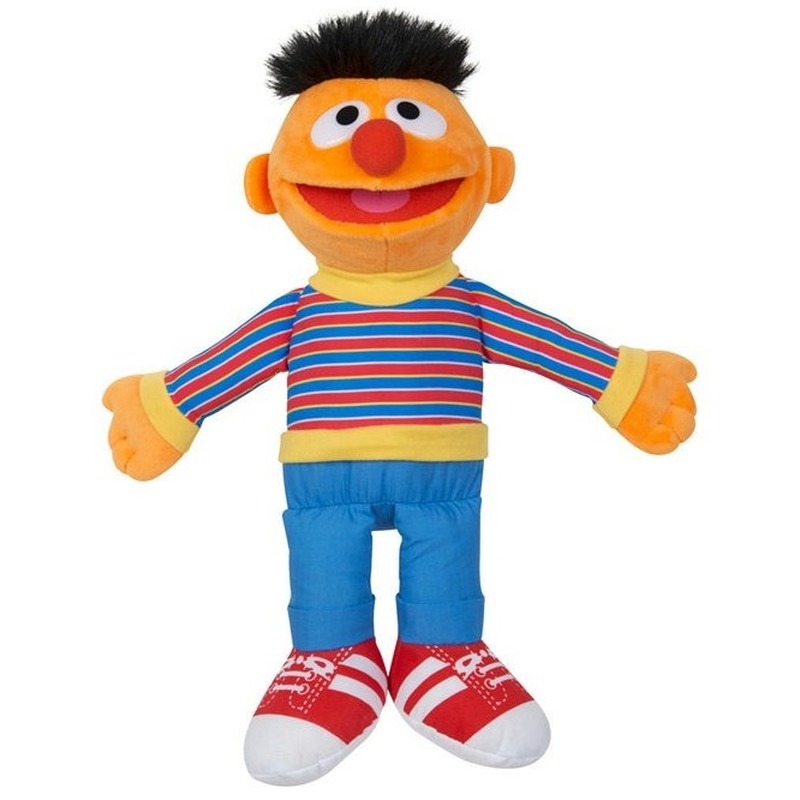 Pluche Sesamstraat pop Ernie knuffel 38 cm