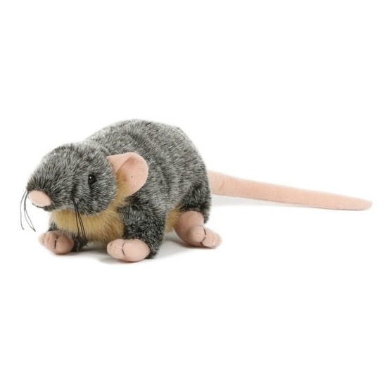 Pluche speelgoed rat/muis knuffeldier 18 cm