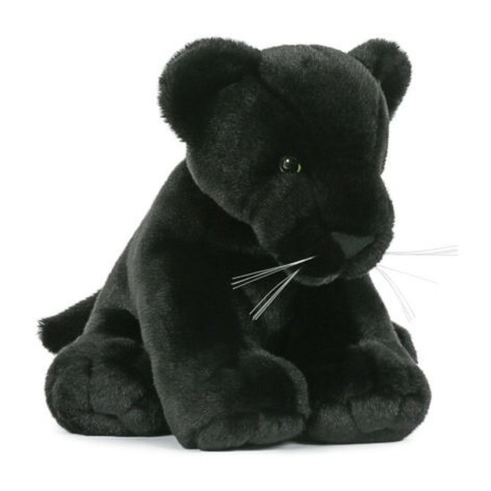 Pluche speelgoed zwarte panter knuffeldier 30 cm
