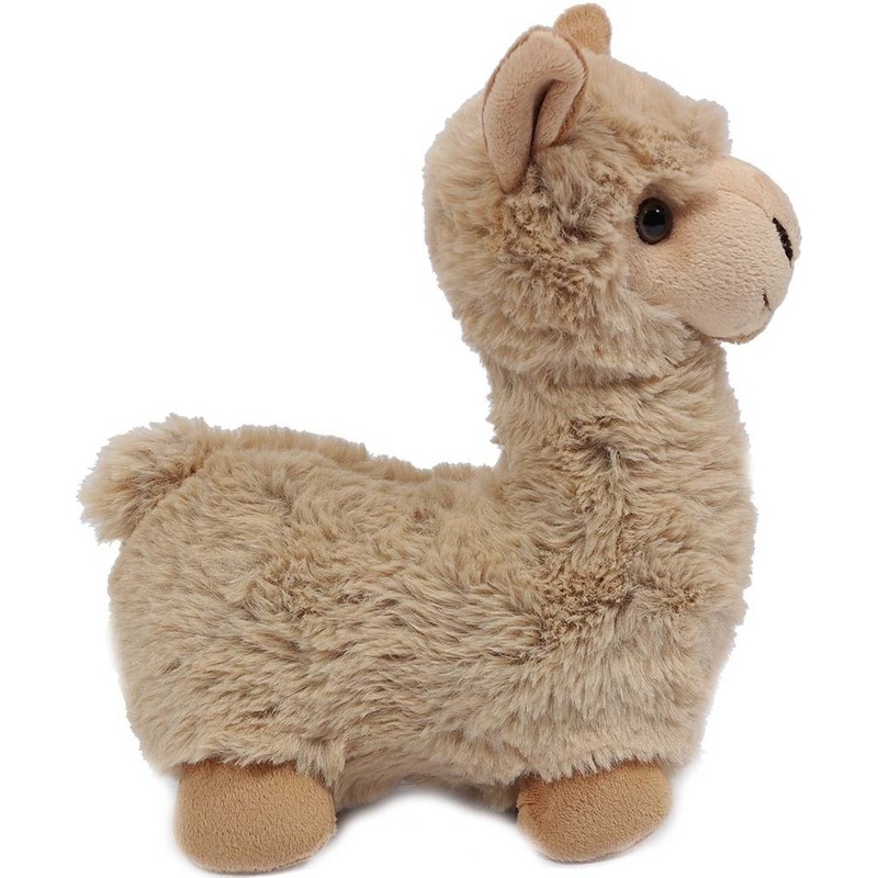 Pluche staande lama/alpaca knuffel beige 29 cm