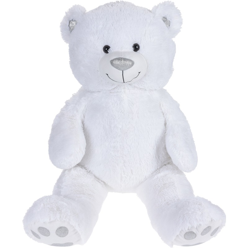 Pluche witte teddybeer knuffel 100 cm