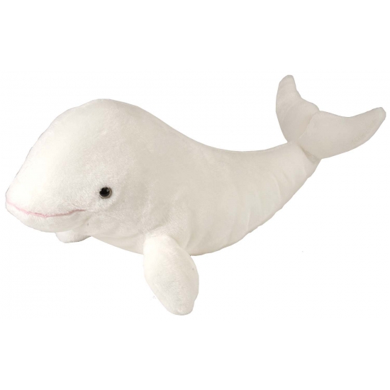 Pluche witte walvissen knuffels 38 cm