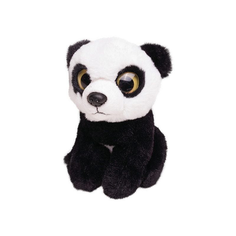Pluche zwart/witte panda knuffeldier van 13 cm