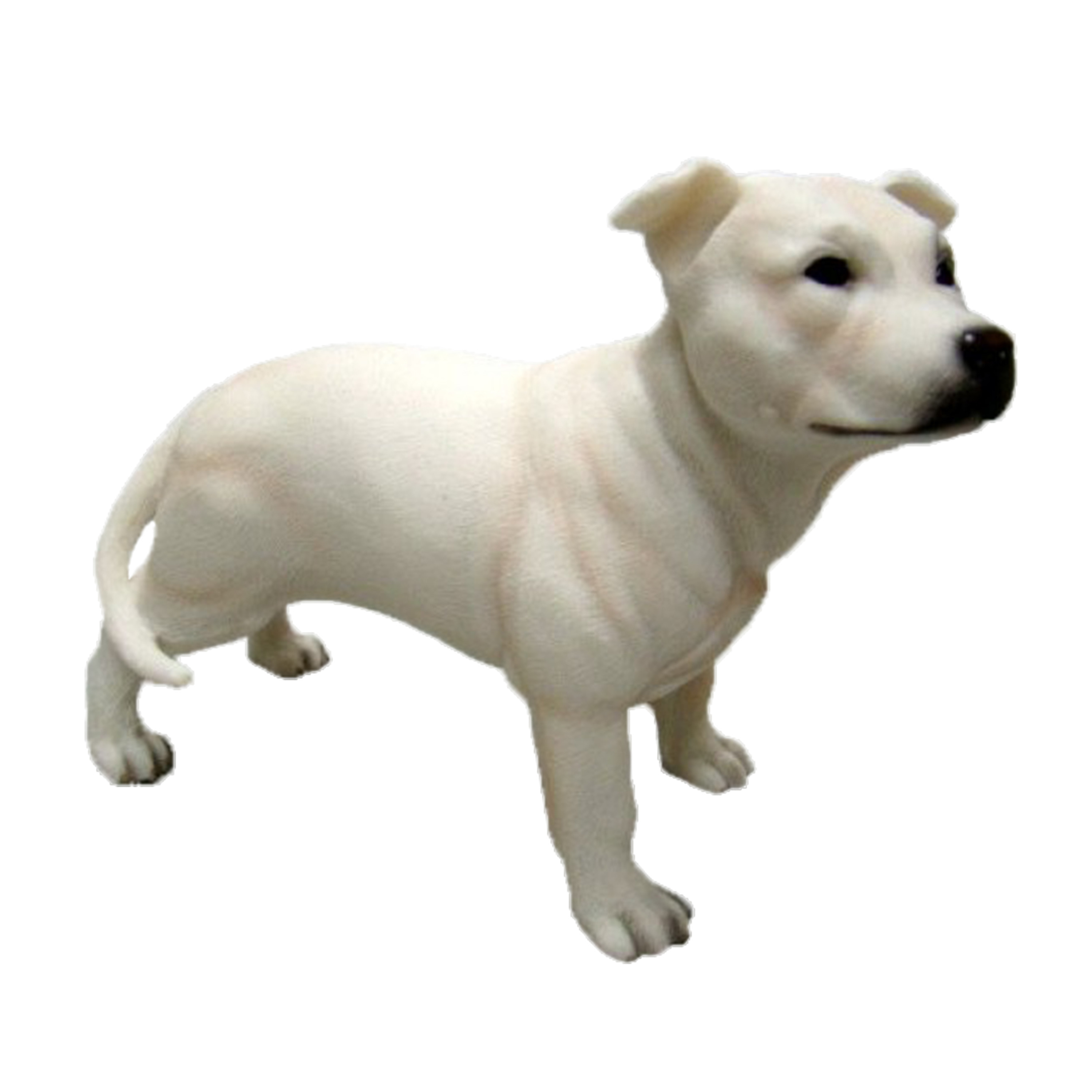 Polystone tuinbeeld Engelse Staffordshire Terrier hondje 15 cm