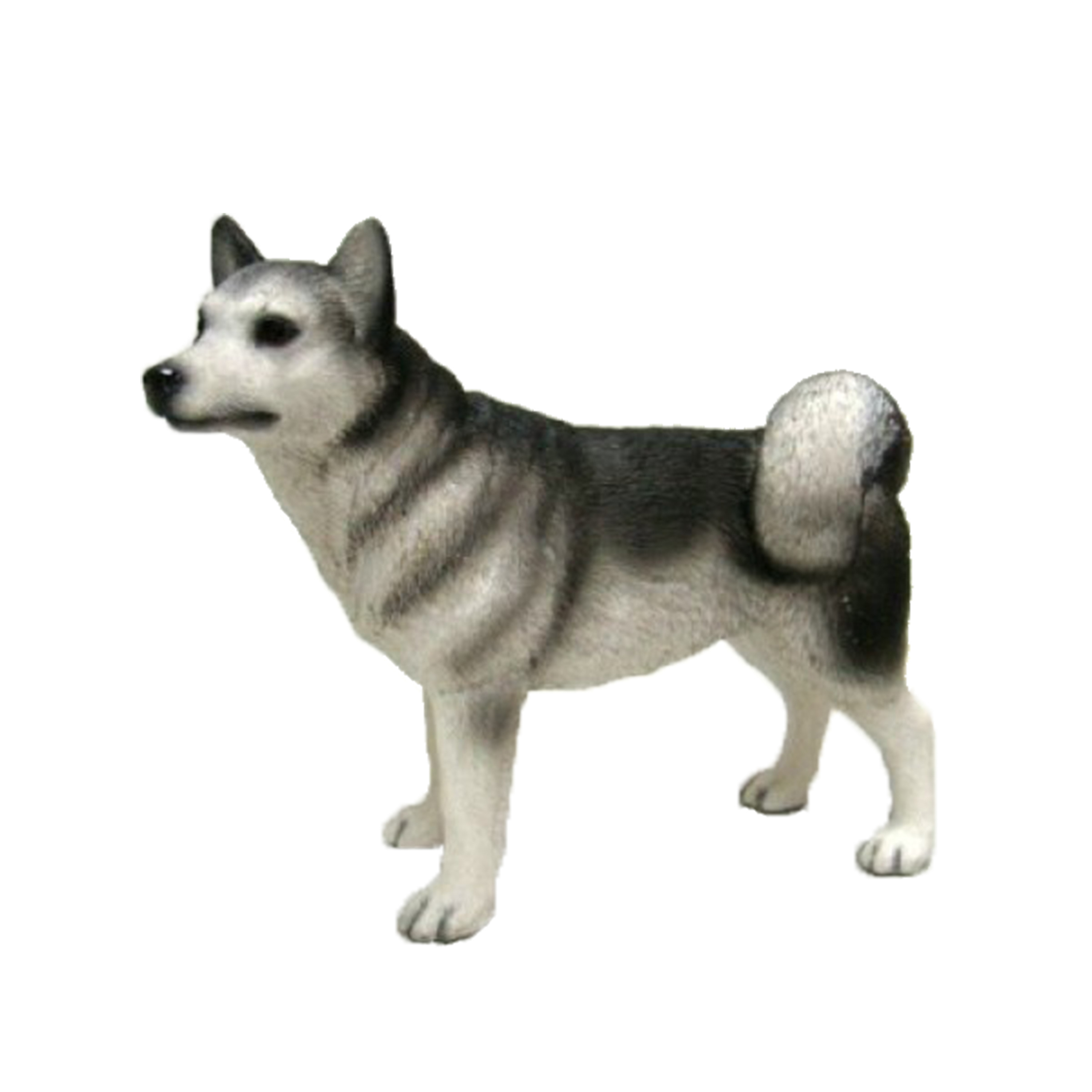 Polystone tuinbeeld Siberische husky hondje 15 cm