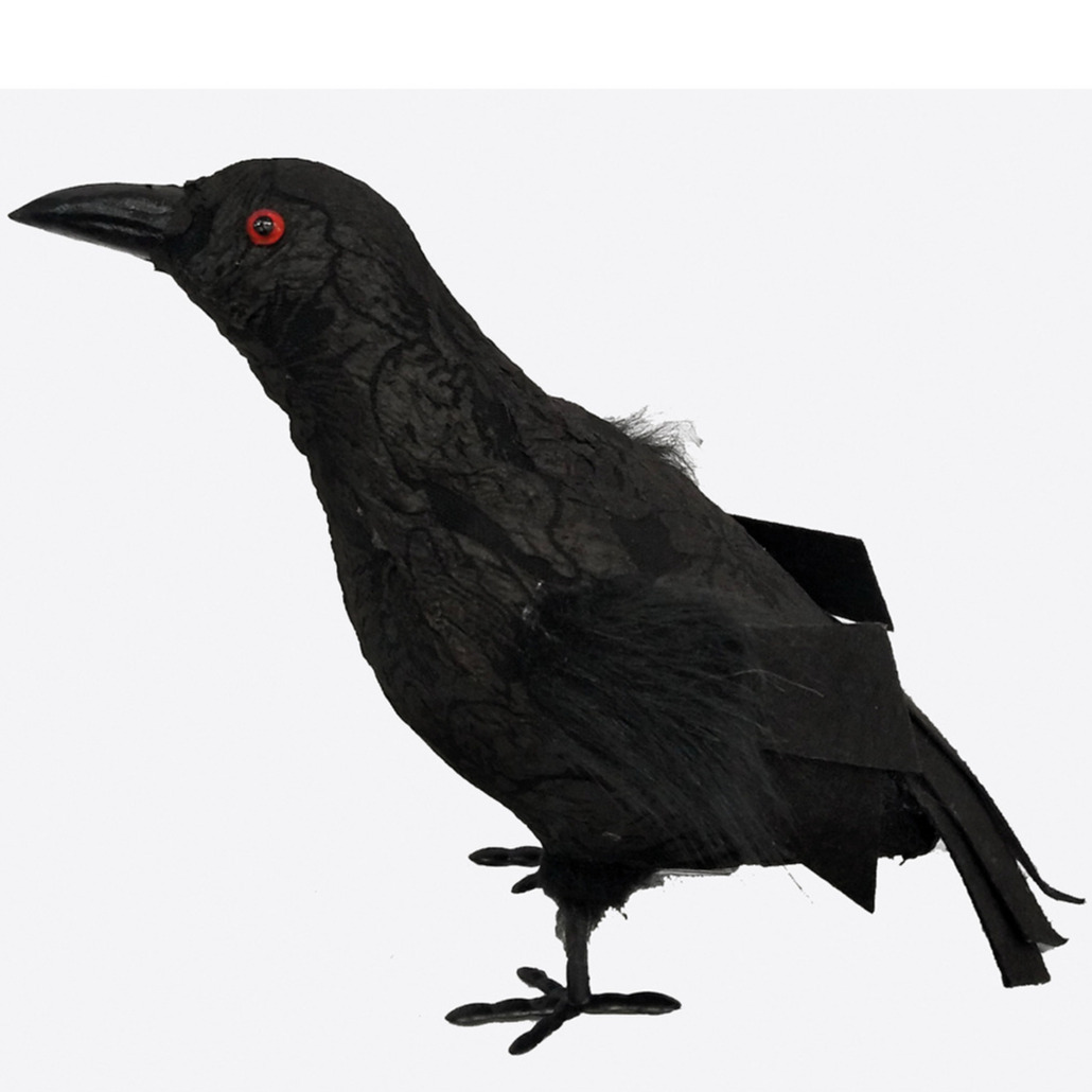 Afbeelding Raaf/kraai - zwart - Halloween decoratie dieren - 20 cm door Animals Giftshop