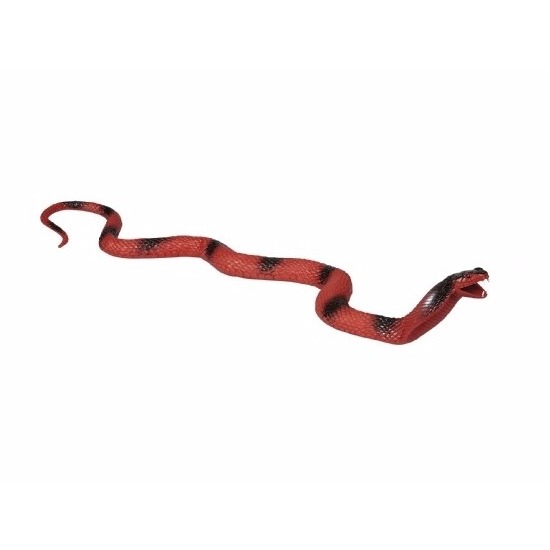 Rode cobra gemaakt van rubber 80cm