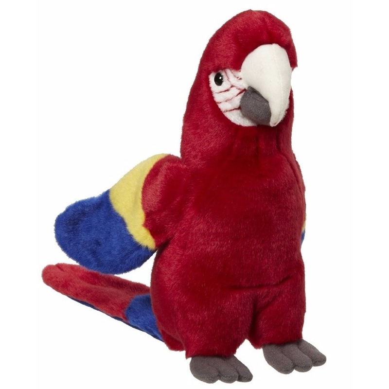 Afbeelding Rode papegaaien knuffels door Animals Giftshop