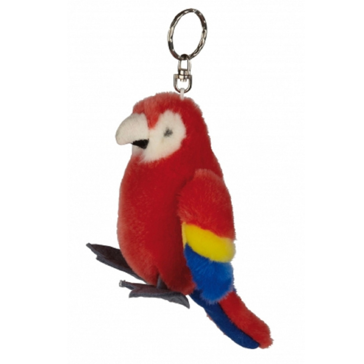 Rode papegaaien sleutelhanger 10 cm