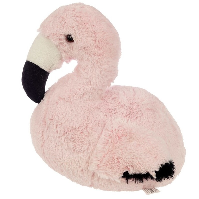 Roze flamingo deurstopper/deurwig 24 cm